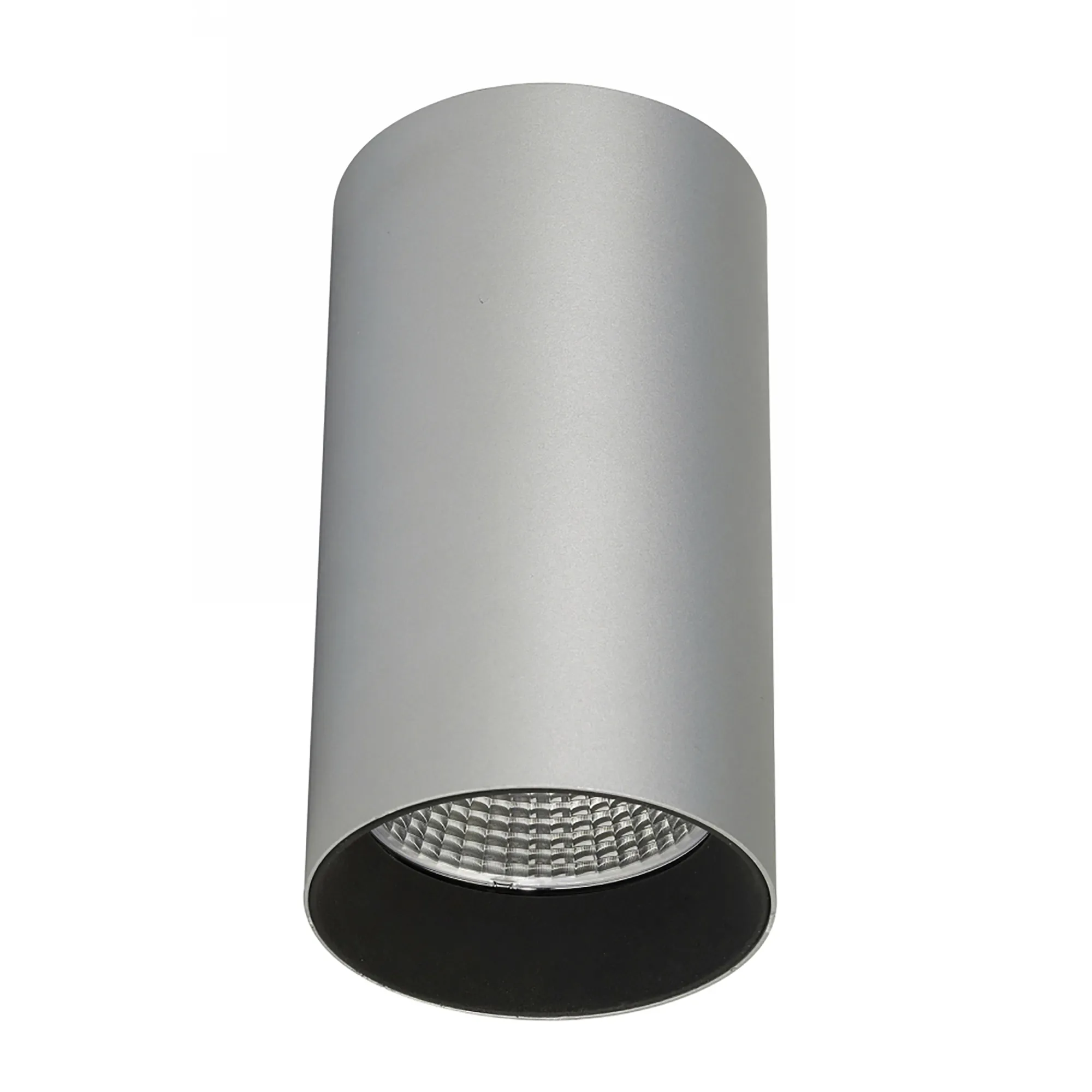 DL300019  Eos 15; 15W Silver & Black Surface LED Spotlight 1300lm 40° 5000K Pure White IP20